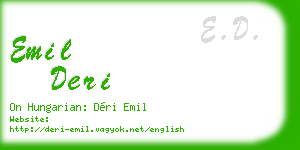emil deri business card